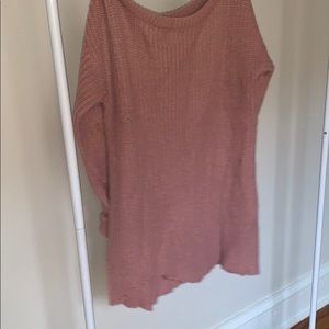Off the shoulder lavender/soft pink sweater dress